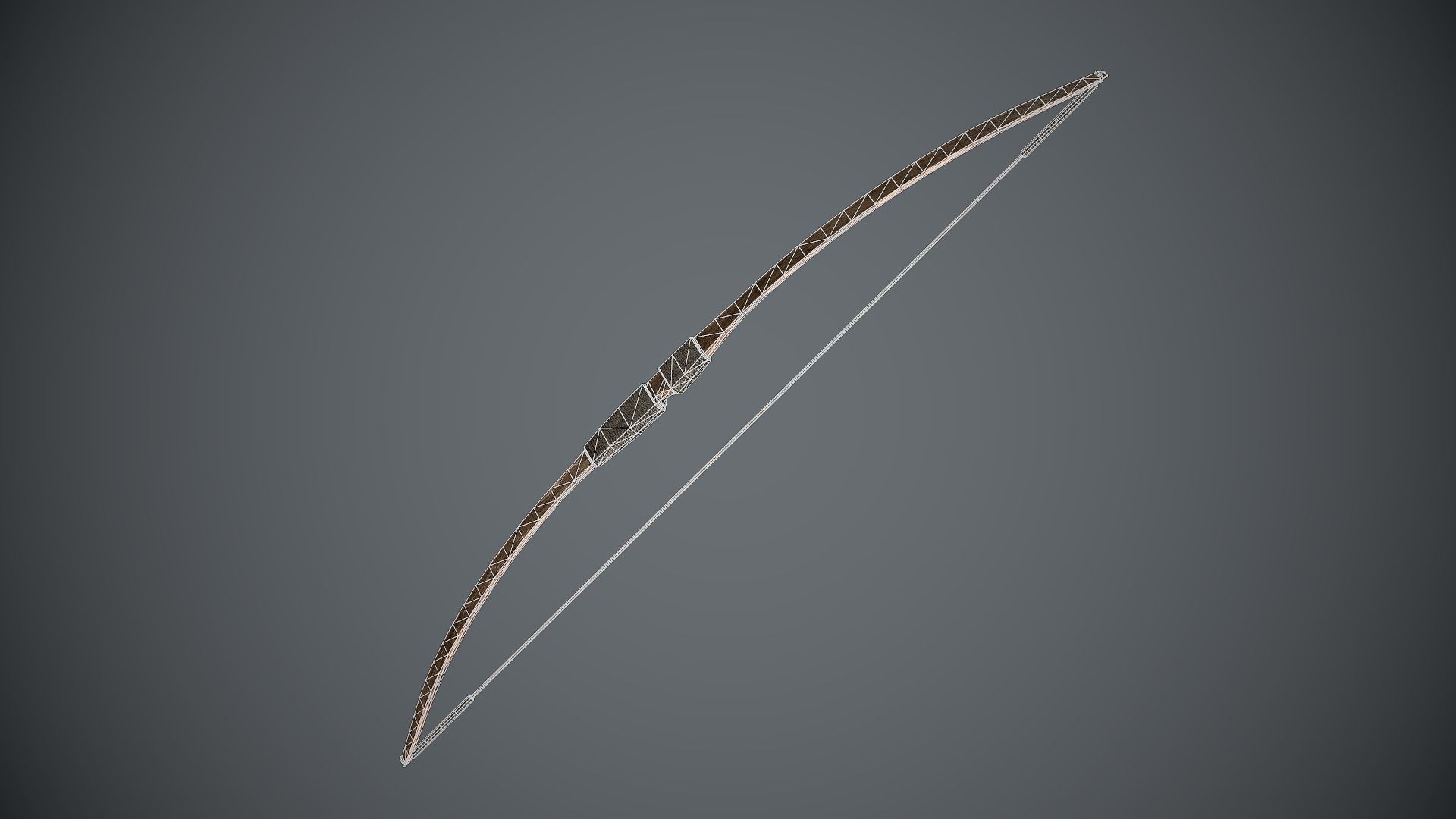 Bow Simple Medieval Low-poly 3D model_5