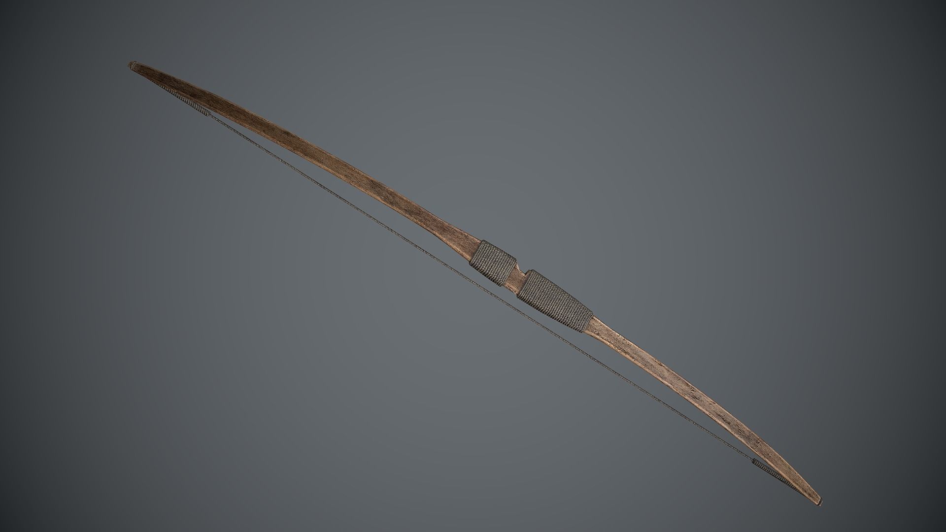 Bow Simple Medieval Low-poly 3D model_10