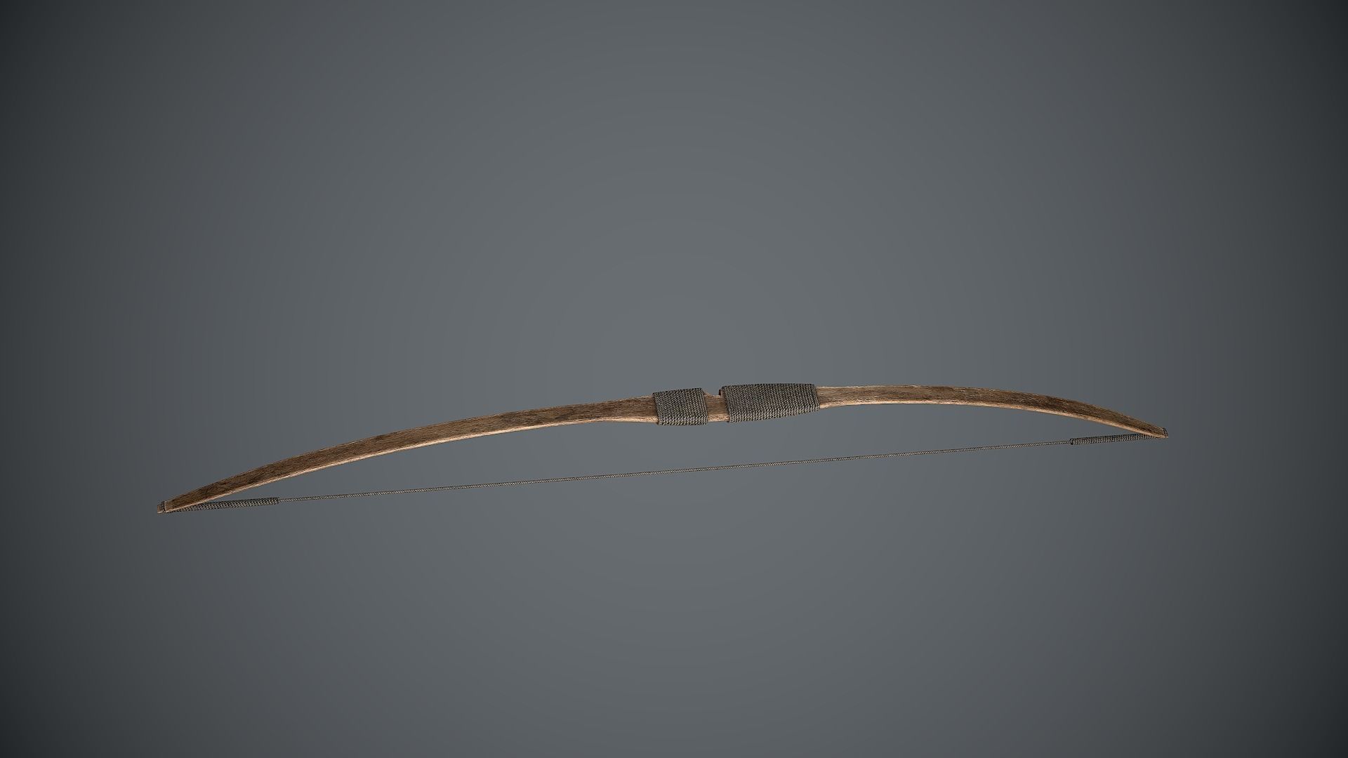 Bow Simple Medieval Low-poly 3D model_19