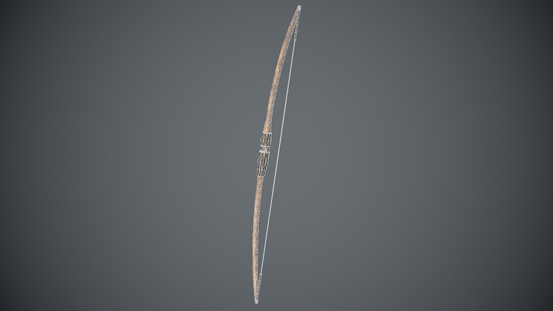 Bow Simple Medieval Low-poly 3D model_17