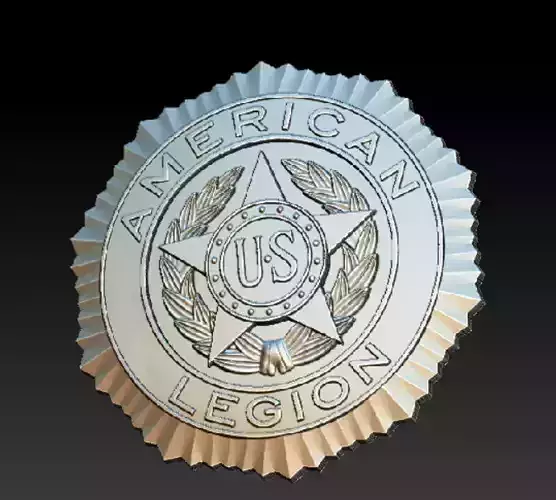  American legion 3D stl badge 3D print model