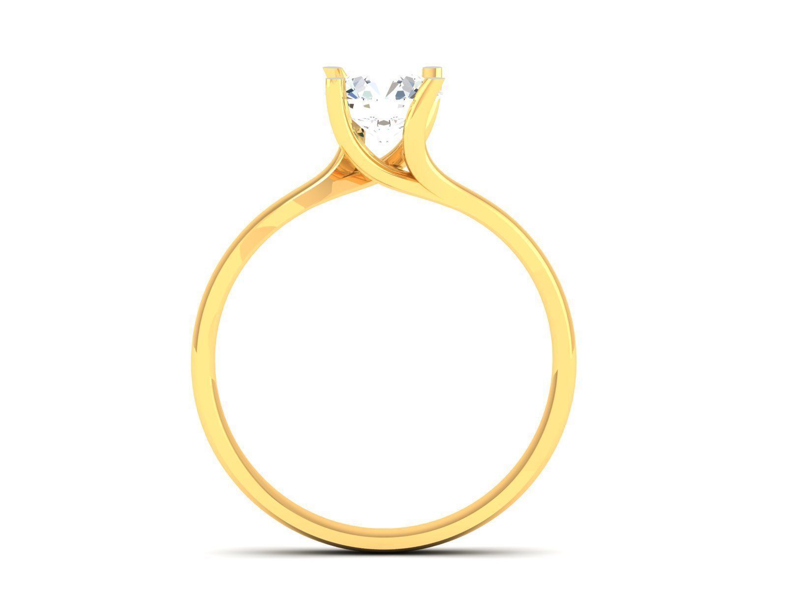 Women solitaire ring 3dm stl render detail 3D print model 3D print model_2