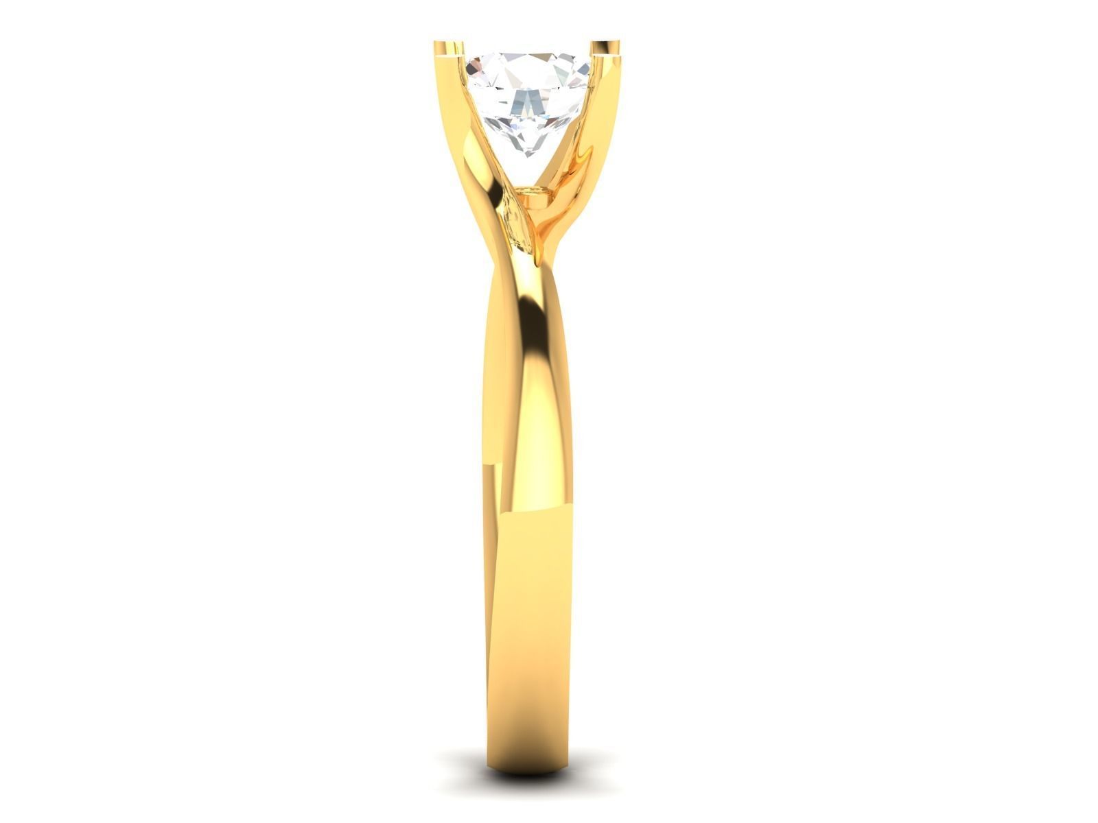 Women solitaire ring 3dm stl render detail 3D print model 3D print model_5