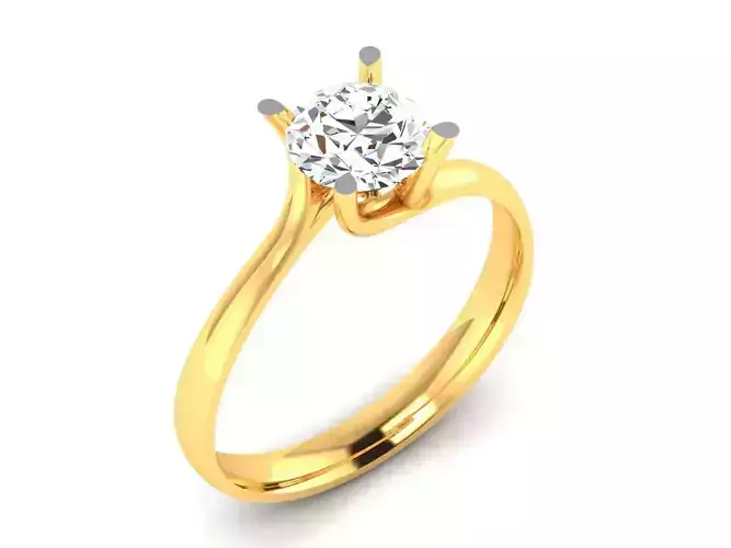 Women solitaire ring 3dm stl render detail 3D print model
