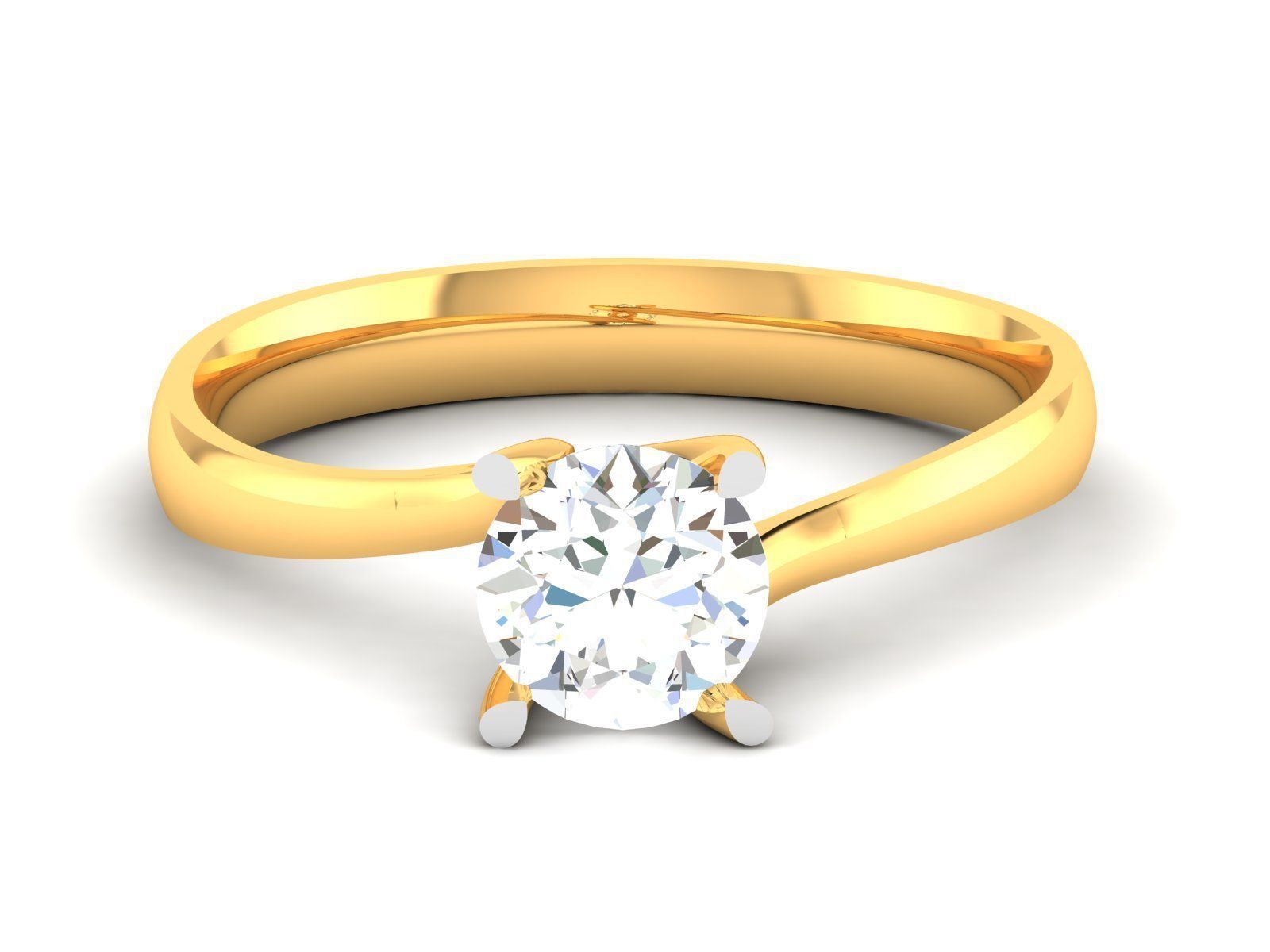 Women solitaire ring 3dm stl render detail 3D print model 3D print model_6