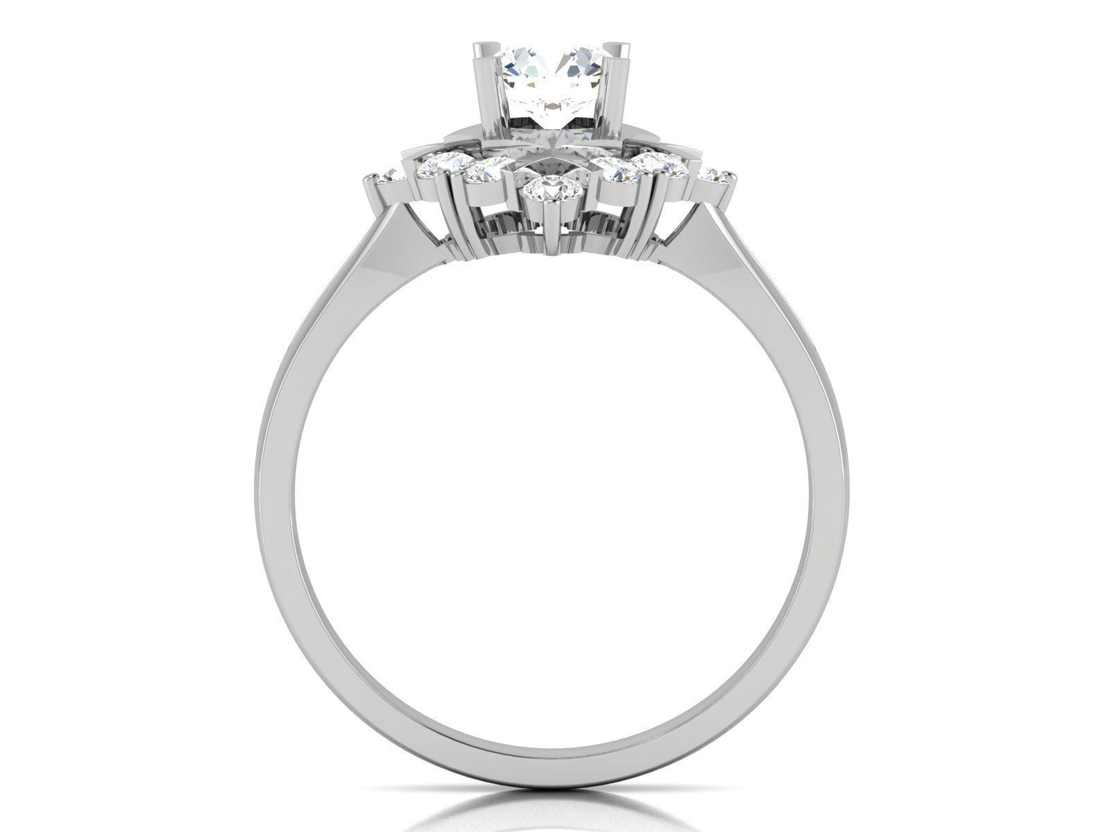 Women solitaire ring 3dm stl render detail 3D print model 3D print model_2