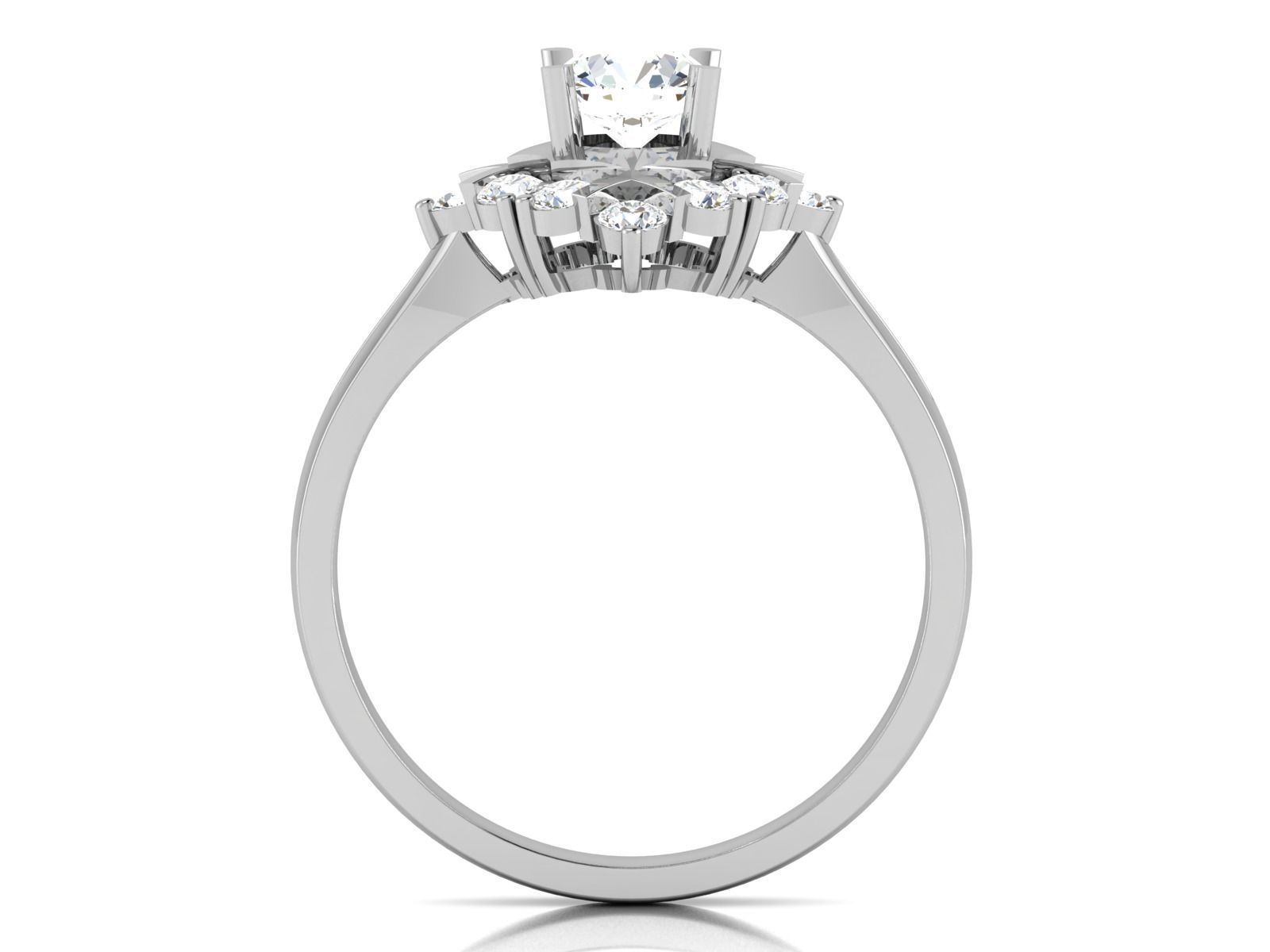 Women solitaire ring 3dm stl render detail 3D print model 3D print model_3