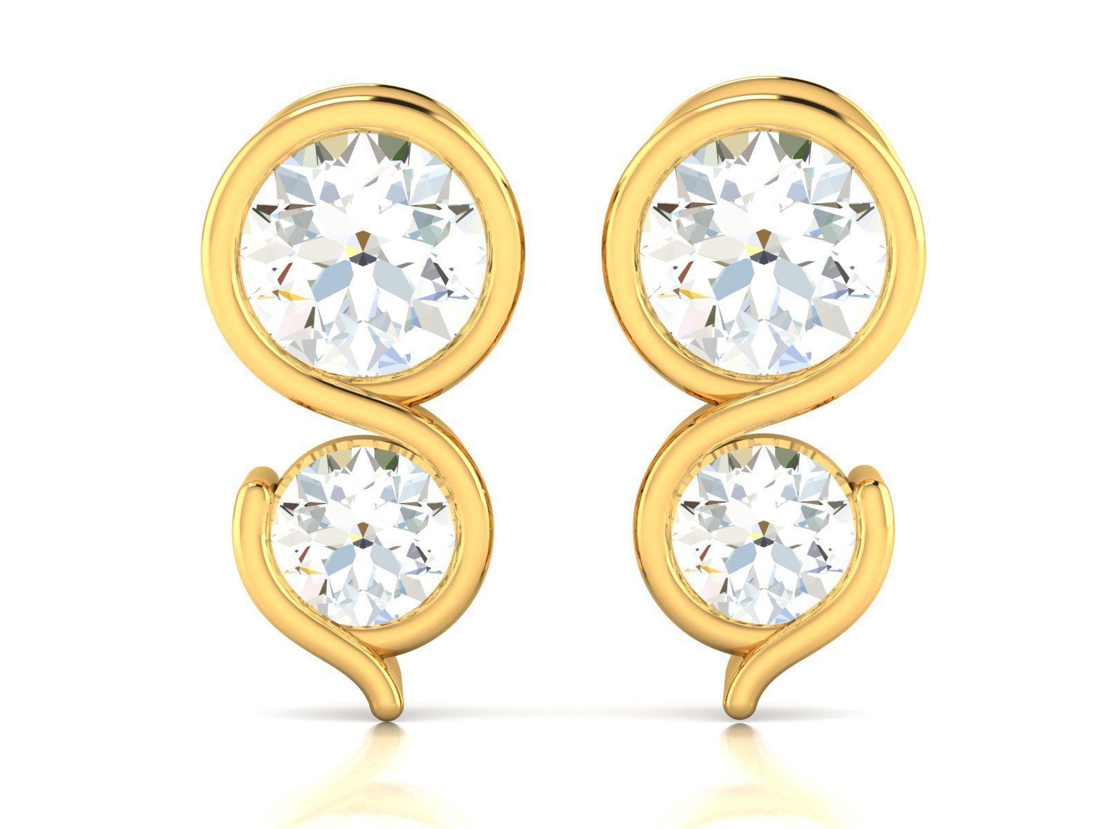 Women earrings 3dm stl render detail 3D print model 3D print model_2