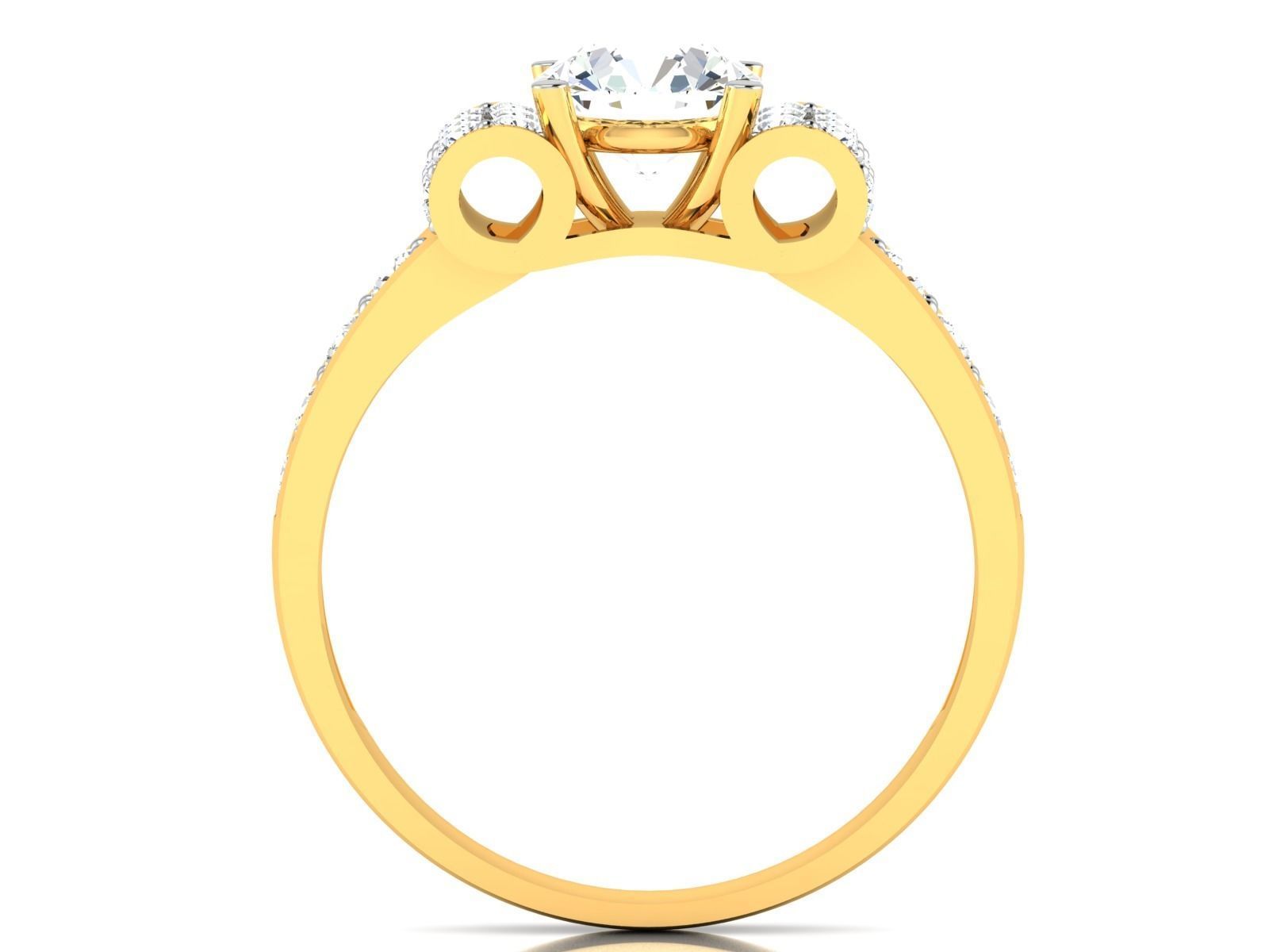 Women solitaire ring 3dm stl render detail 3D print model 3D print model_3