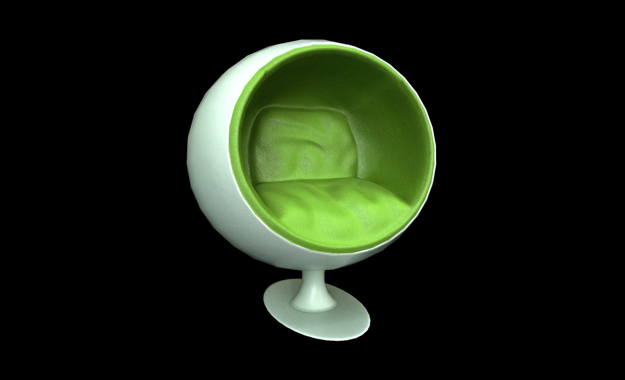 Ball Chair - PBR - Textured Low-poly 3D model_2