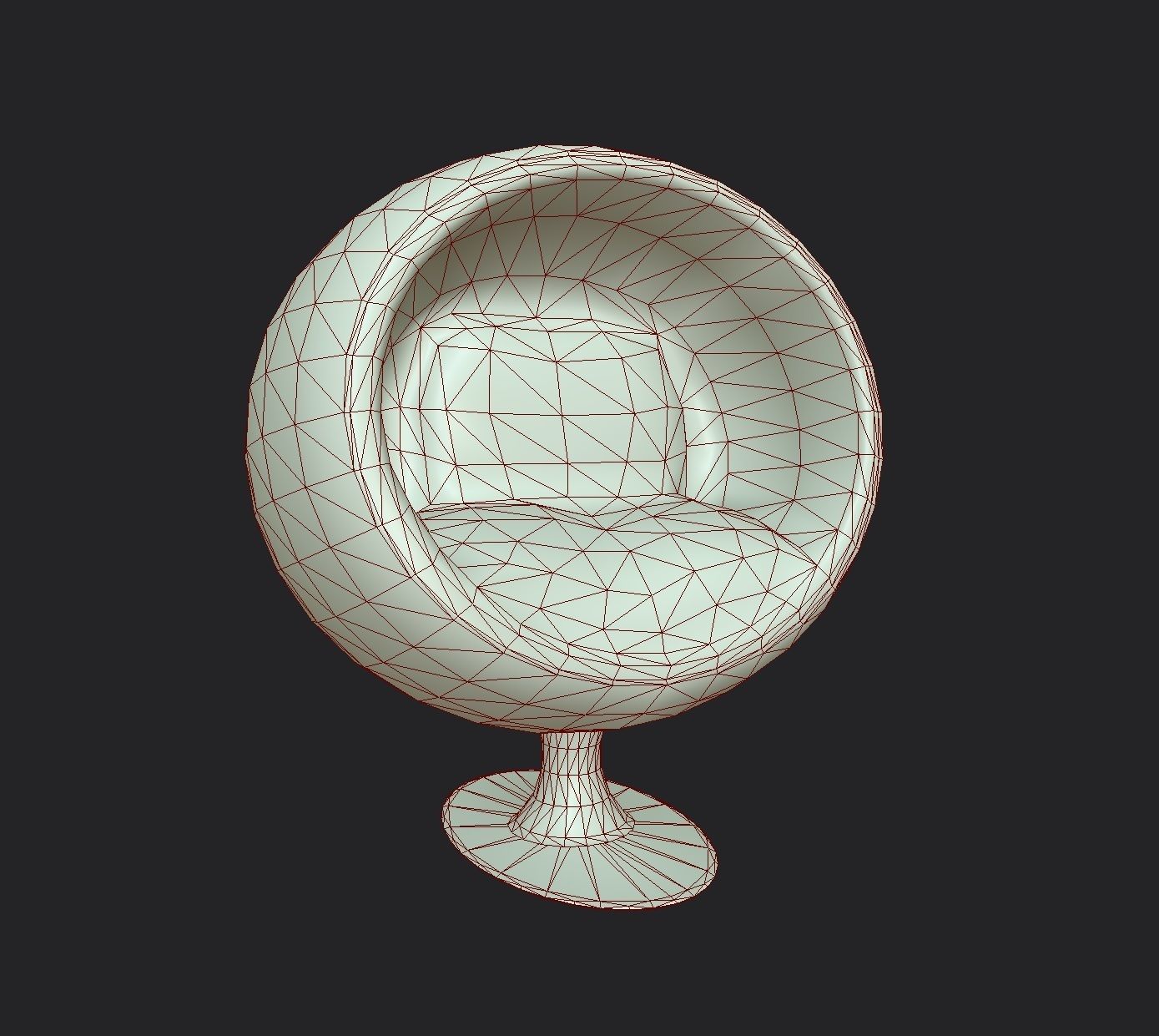 Ball Chair - PBR - Textured Low-poly 3D model_9