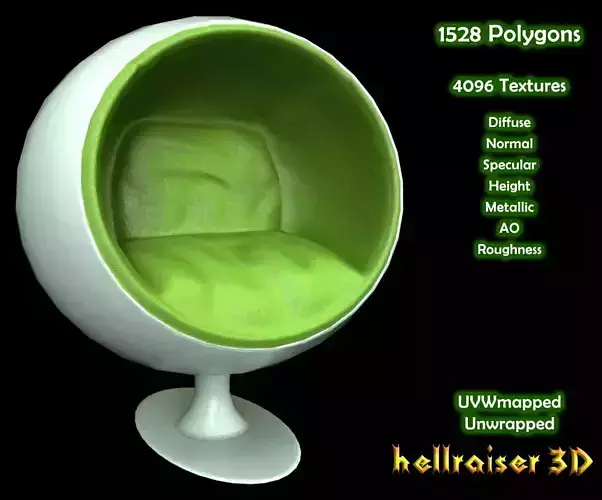 Ball Chair - PBR - Textured