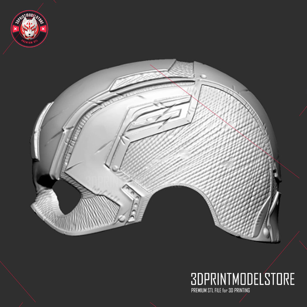 Captain America Helmet - Avengers Endgame - Cosplay Mask 3D print model_3