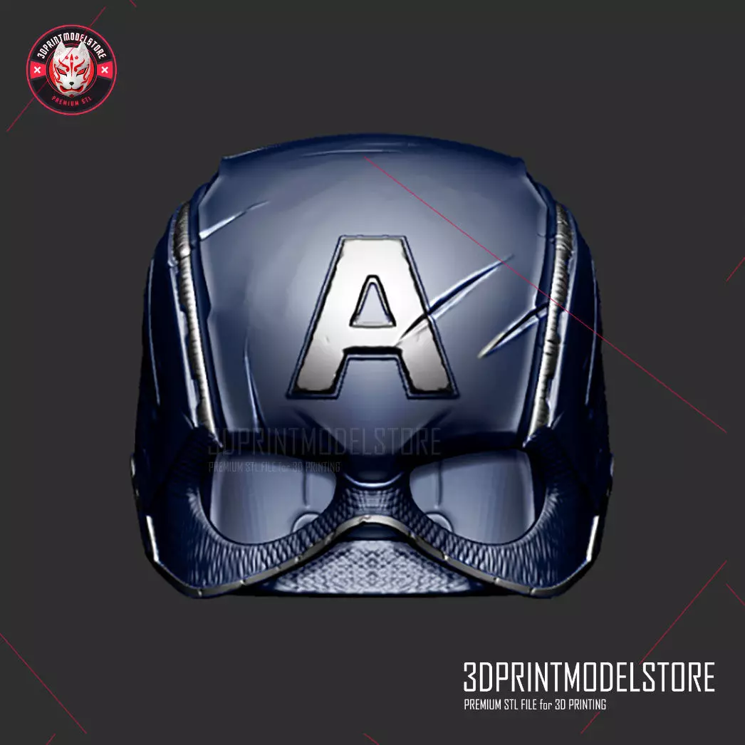 Captain America Helmet - Avengers Endgame - Cosplay Mask 3D print model_0