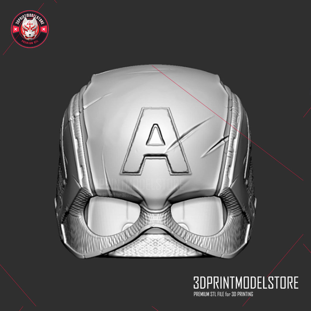 Captain America Helmet - Avengers Endgame - Cosplay Mask 3D print model_1