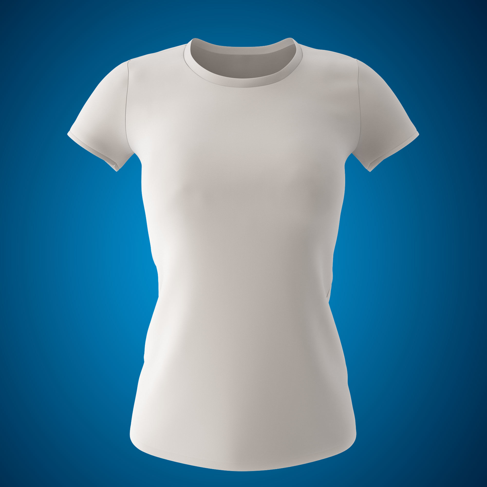 Men and Women Round Neck T-shirt 3D model 3D model_10
