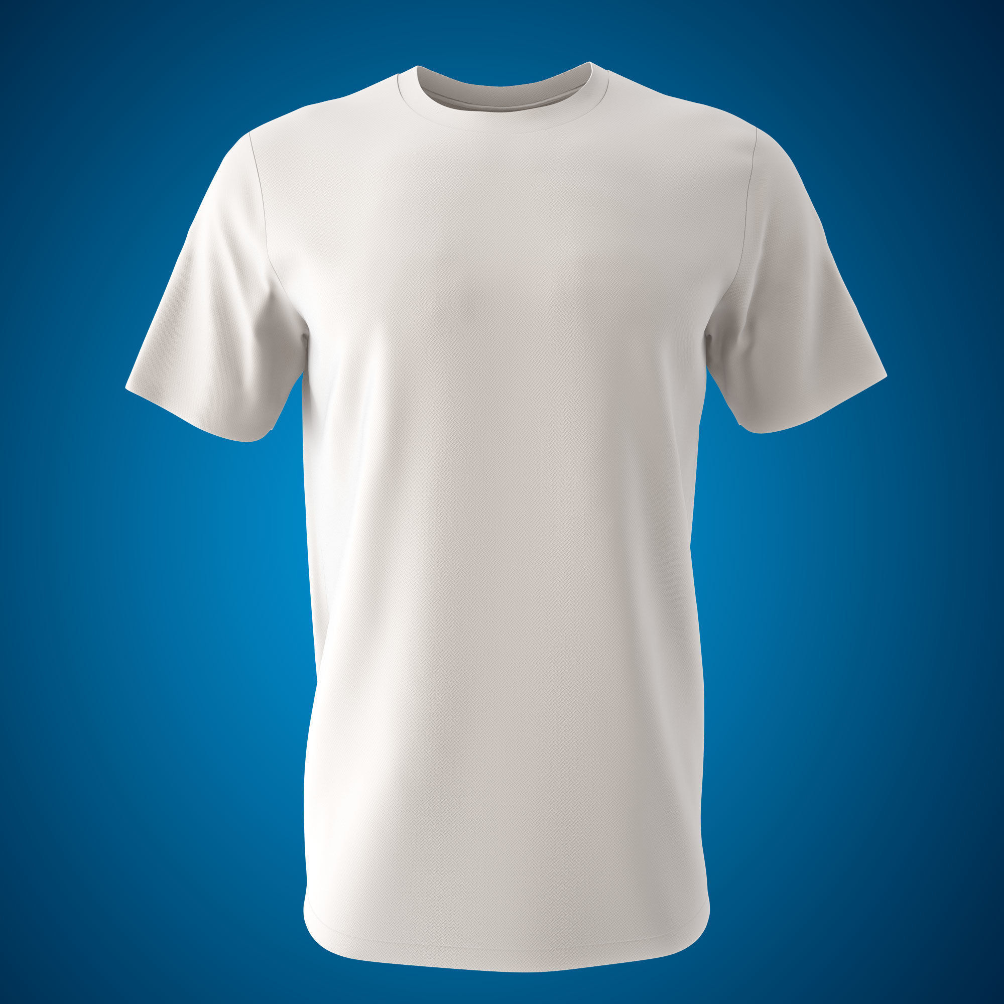 Men and Women Round Neck T-shirt 3D model 3D model_4