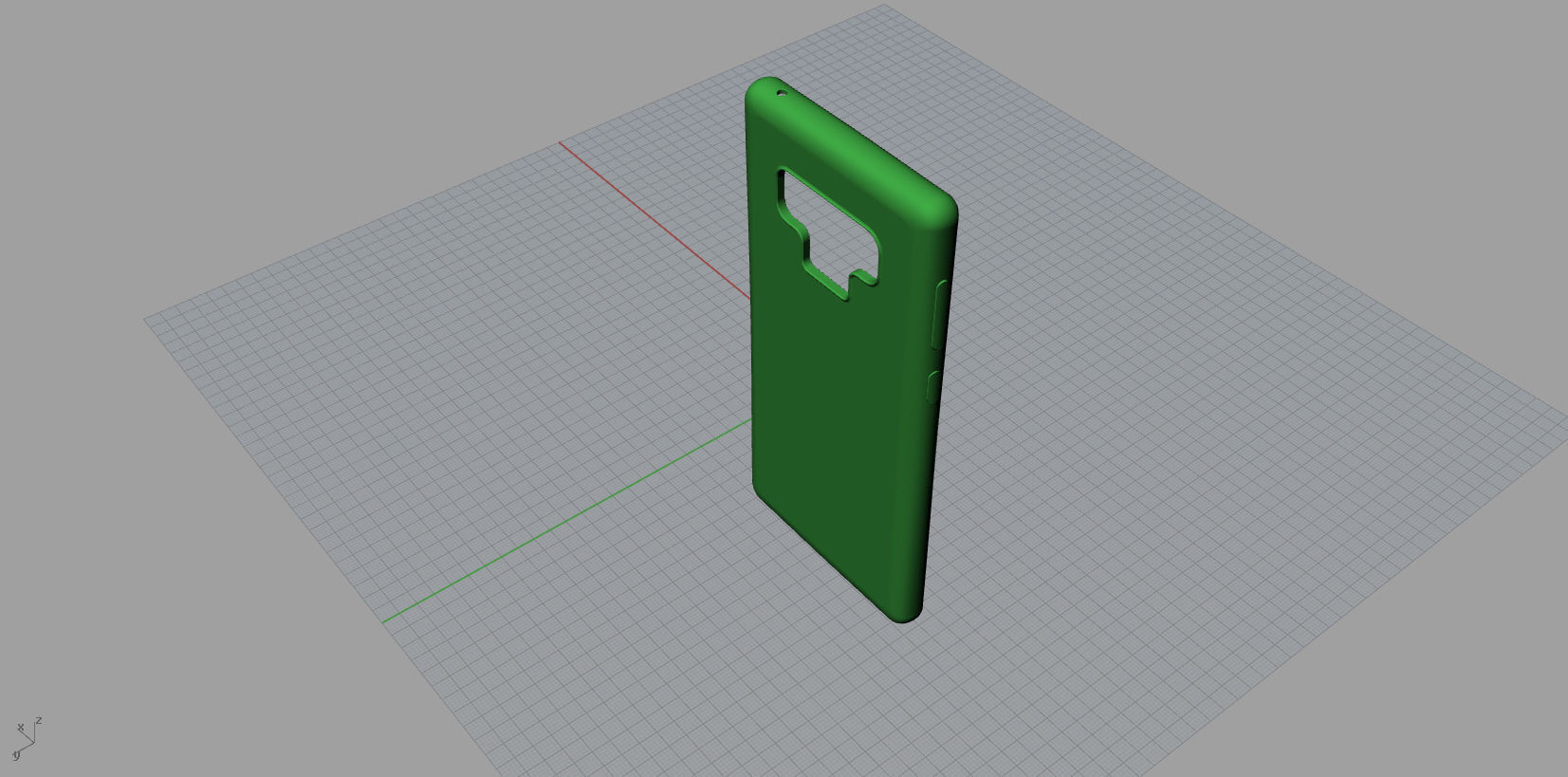 Samsung Galaxy note9 green case 3D model_10