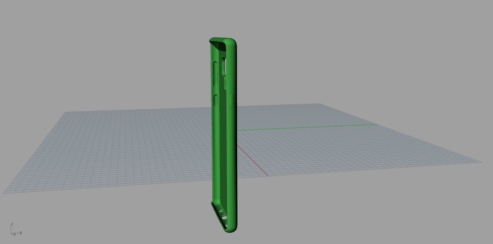 Samsung Galaxy note9 green case 3D model_8
