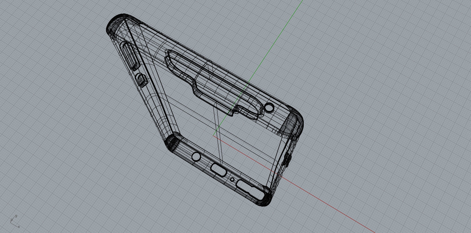 Samsung Galaxy note9 green case 3D model_25