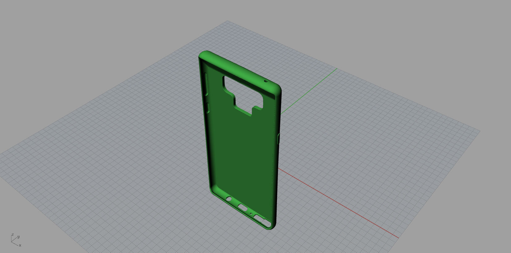 Samsung Galaxy note9 green case 3D model_5