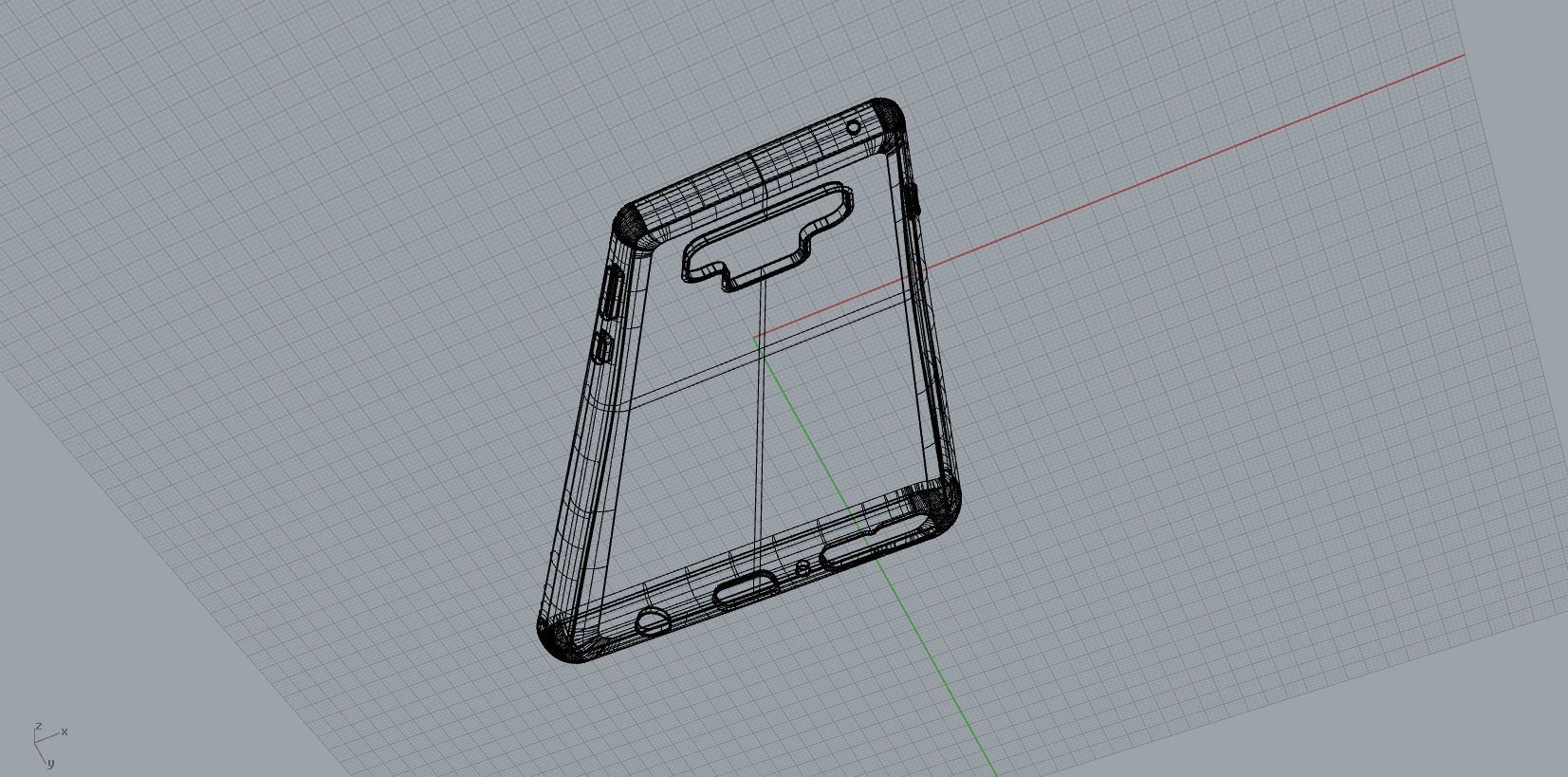 Samsung Galaxy note9 green case 3D model_20