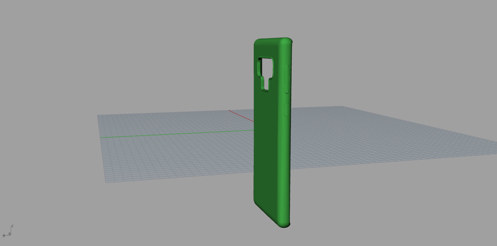 Samsung Galaxy note9 green case 3D model_7