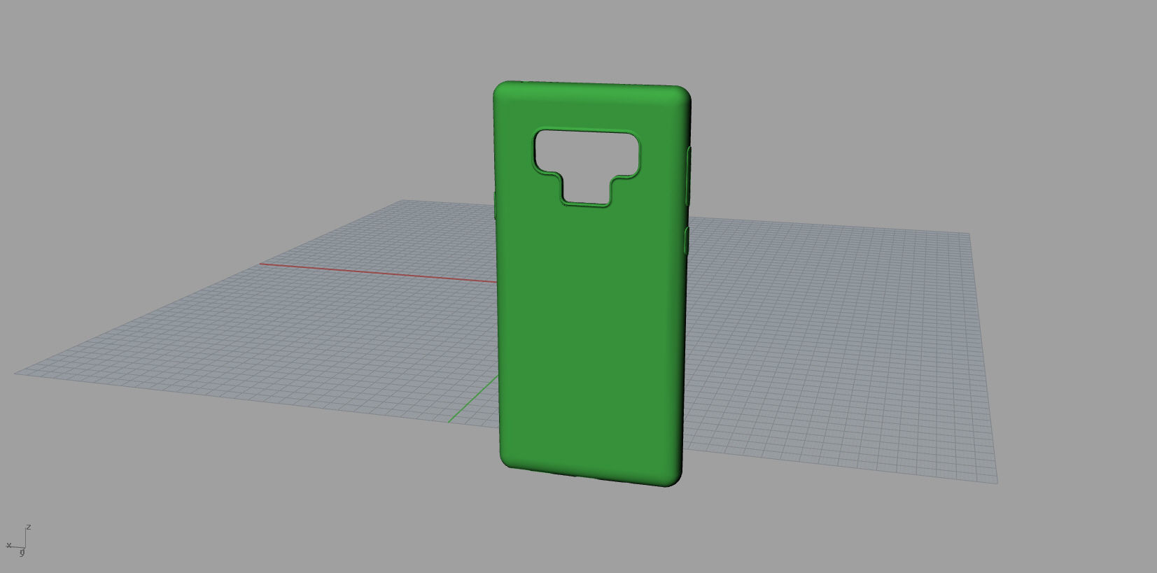 Samsung Galaxy note9 green case 3D model_3