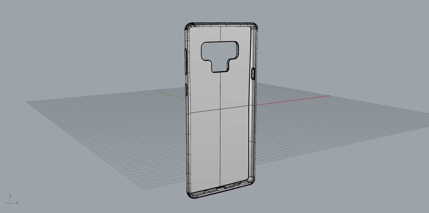 Samsung Galaxy note9 green case 3D model_26
