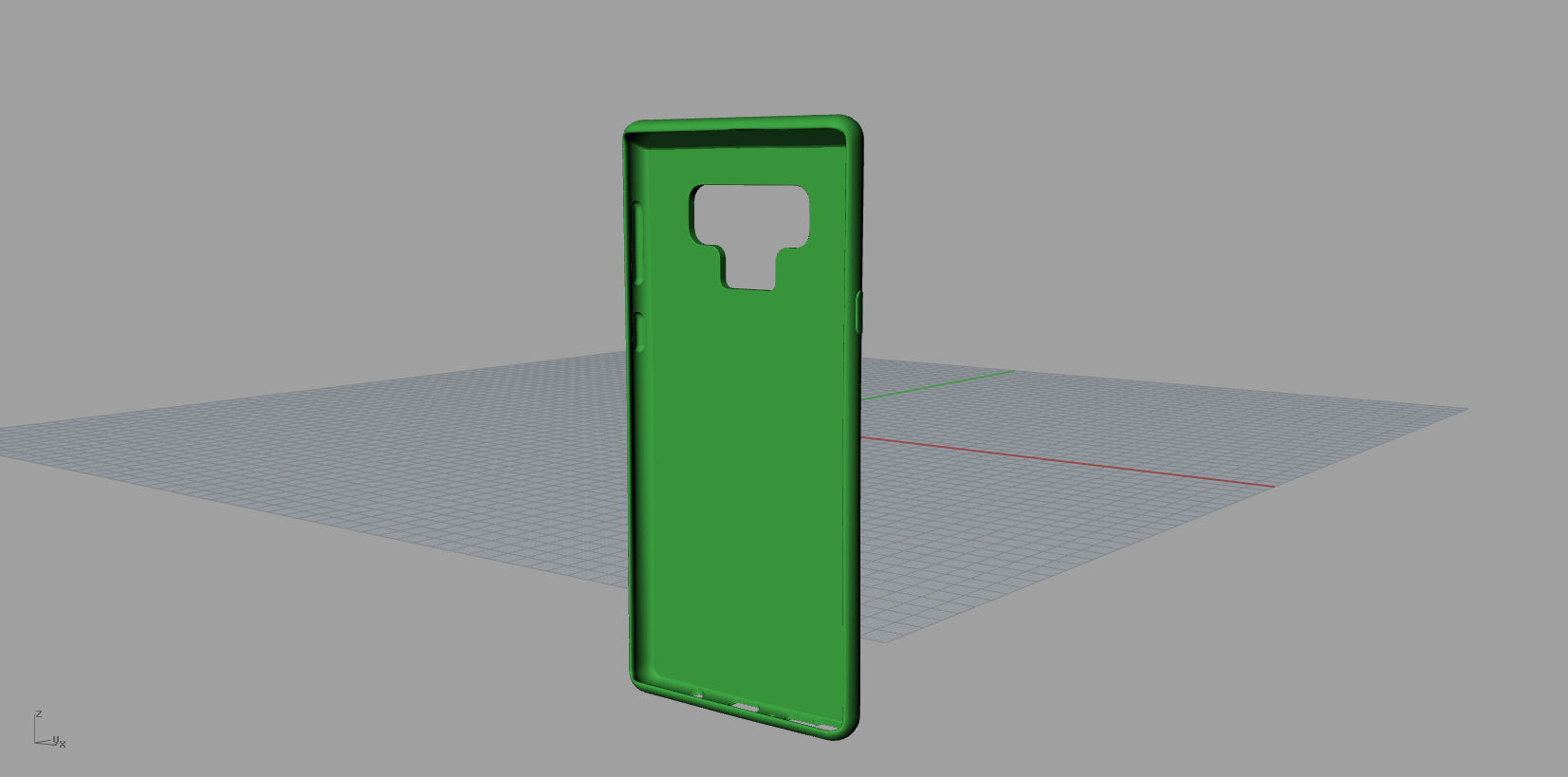 Samsung Galaxy note9 green case 3D model_1