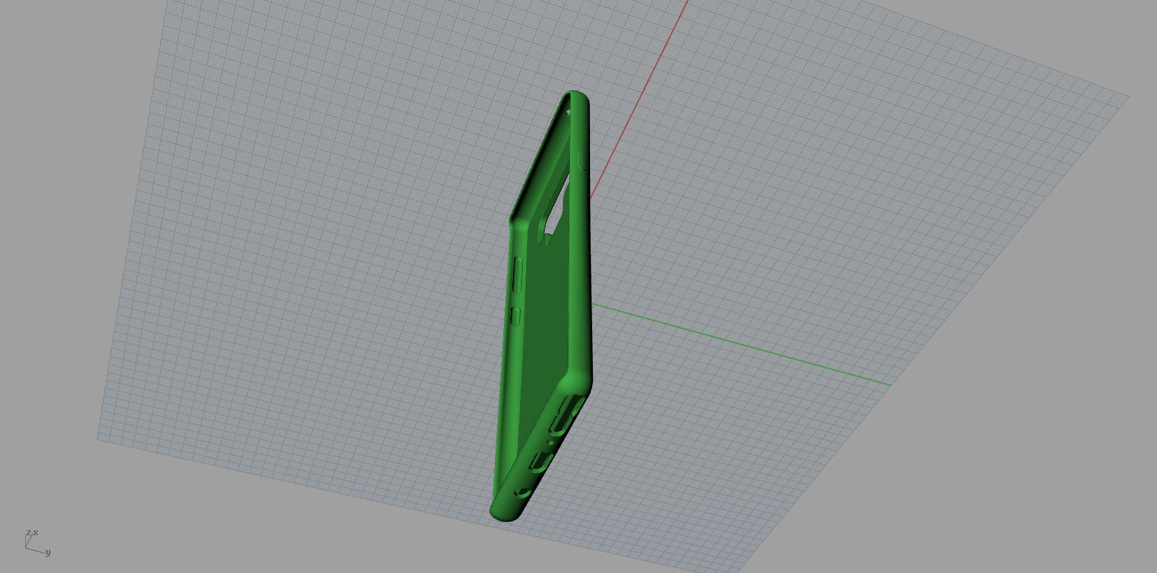 Samsung Galaxy note9 green case 3D model_9