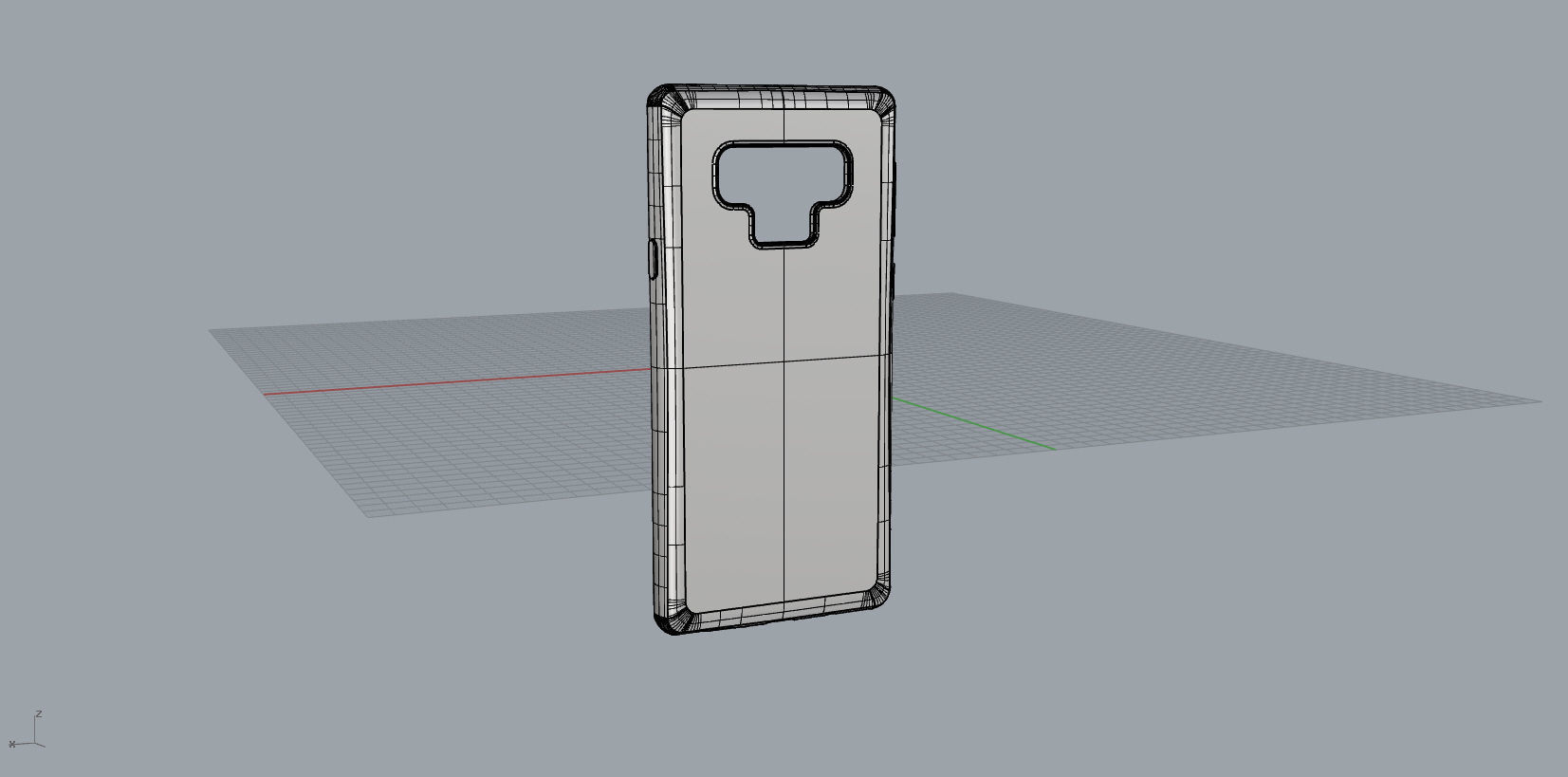 Samsung Galaxy note9 blue case 3D print model_18