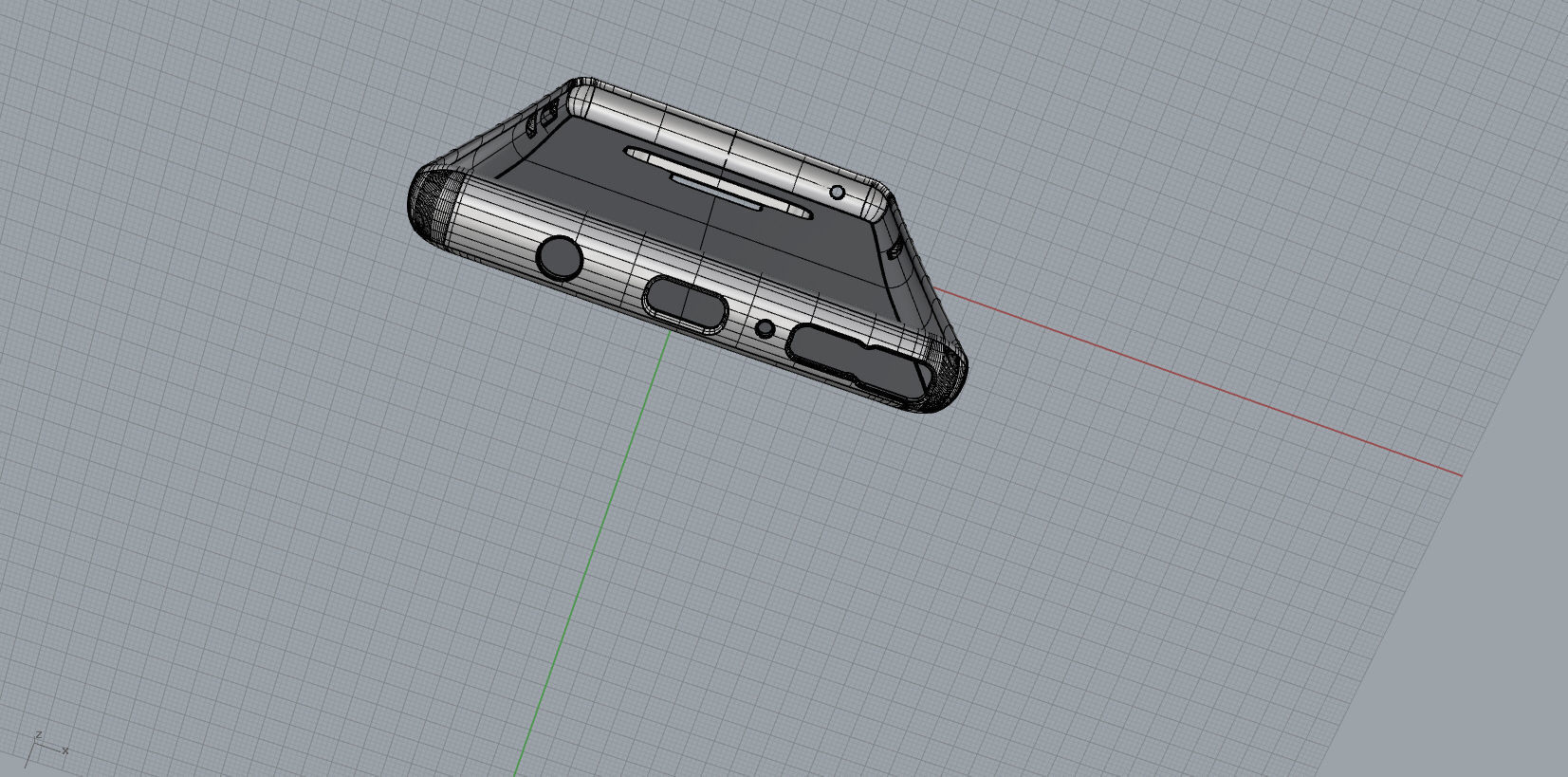 Samsung Galaxy note9 blue case 3D print model_1