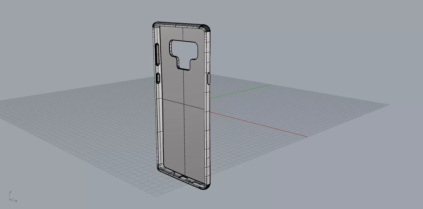 Samsung Galaxy note9 blue case 3D print model_0