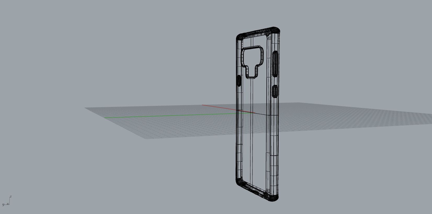 Samsung Galaxy note9 blue case 3D print model_7