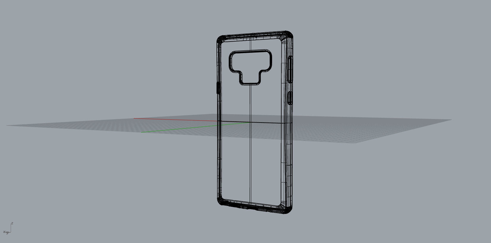 Samsung Galaxy note9 blue case 3D print model_12