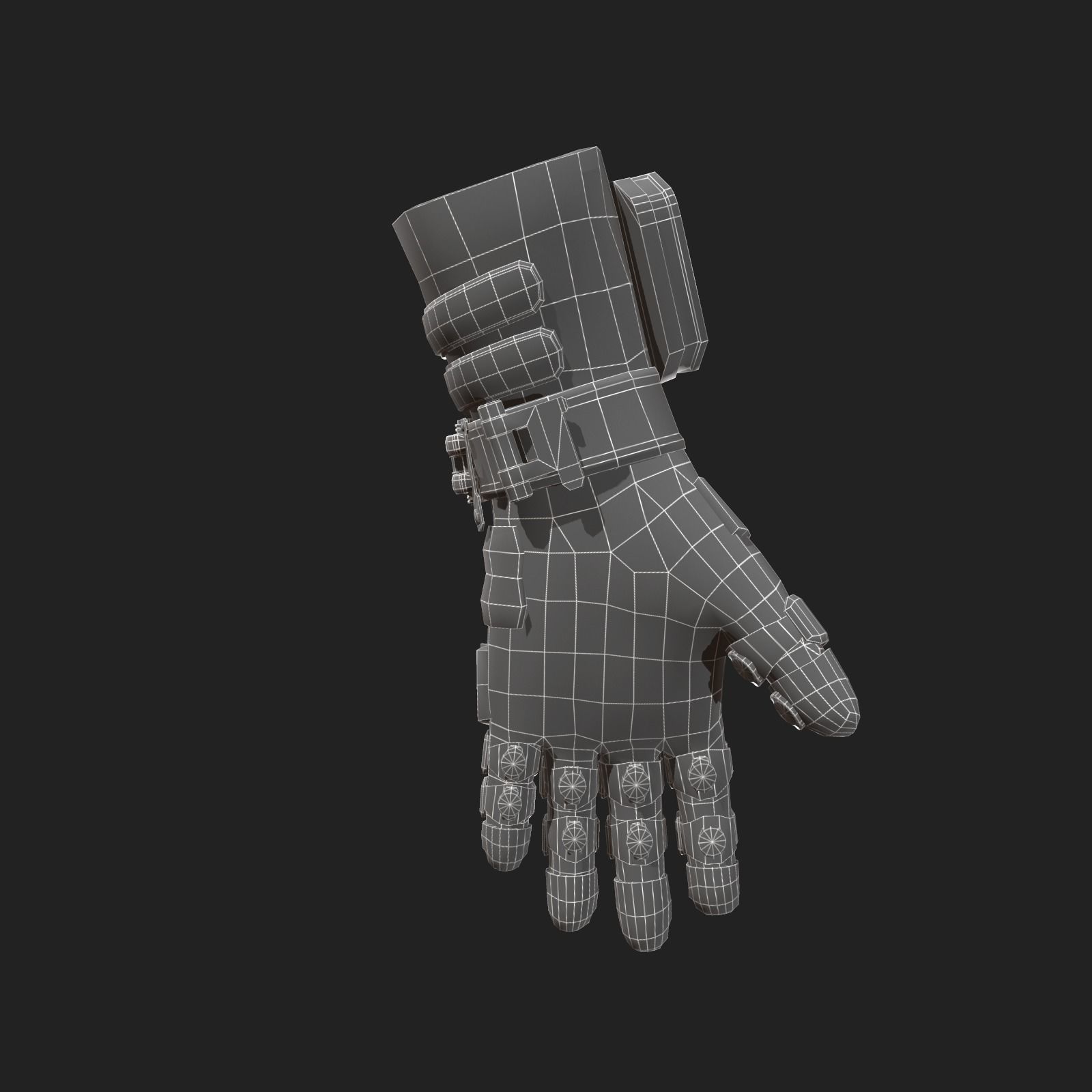 Scifi glove ver 10 Low-poly 3D model_6