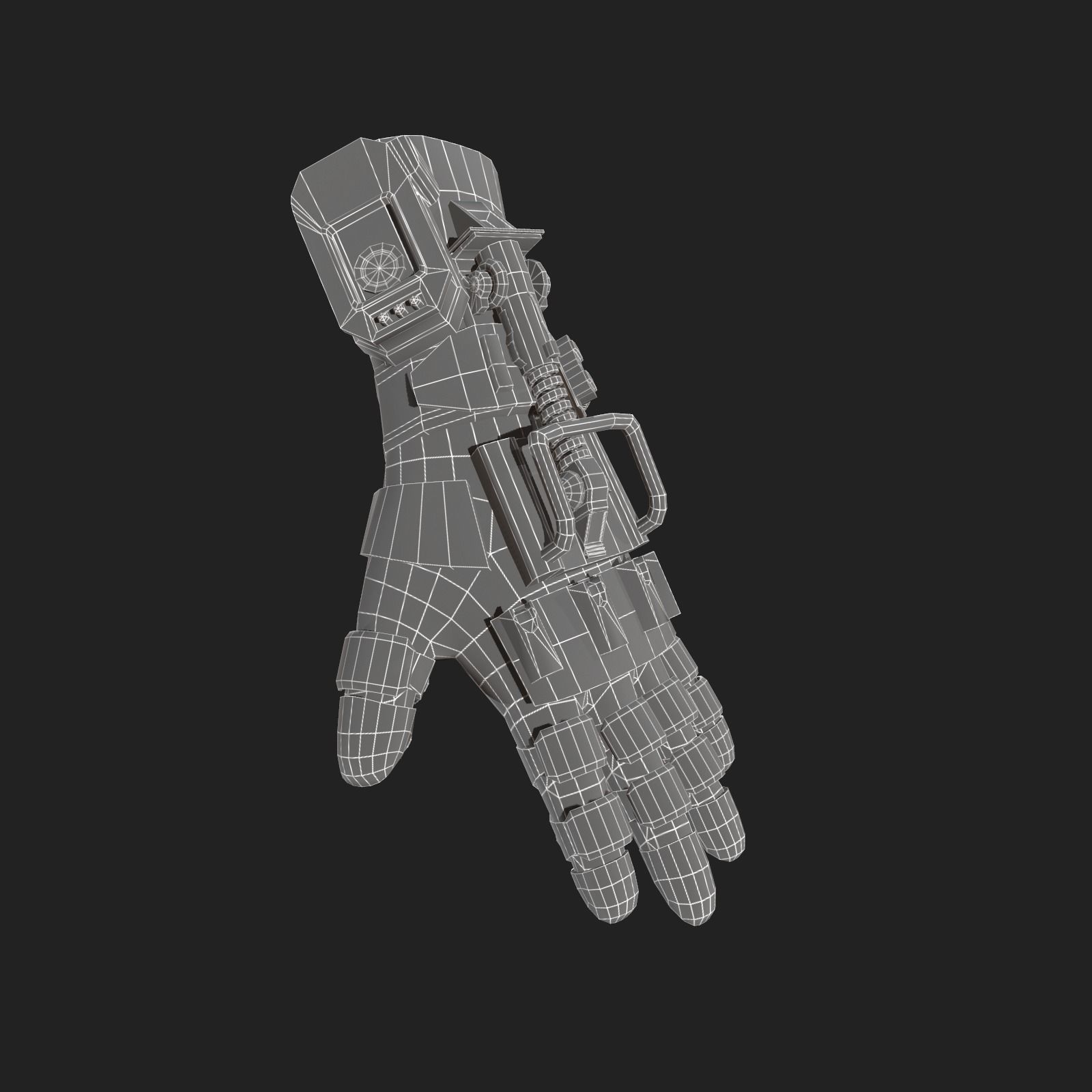 Scifi glove ver 10 Low-poly 3D model_4
