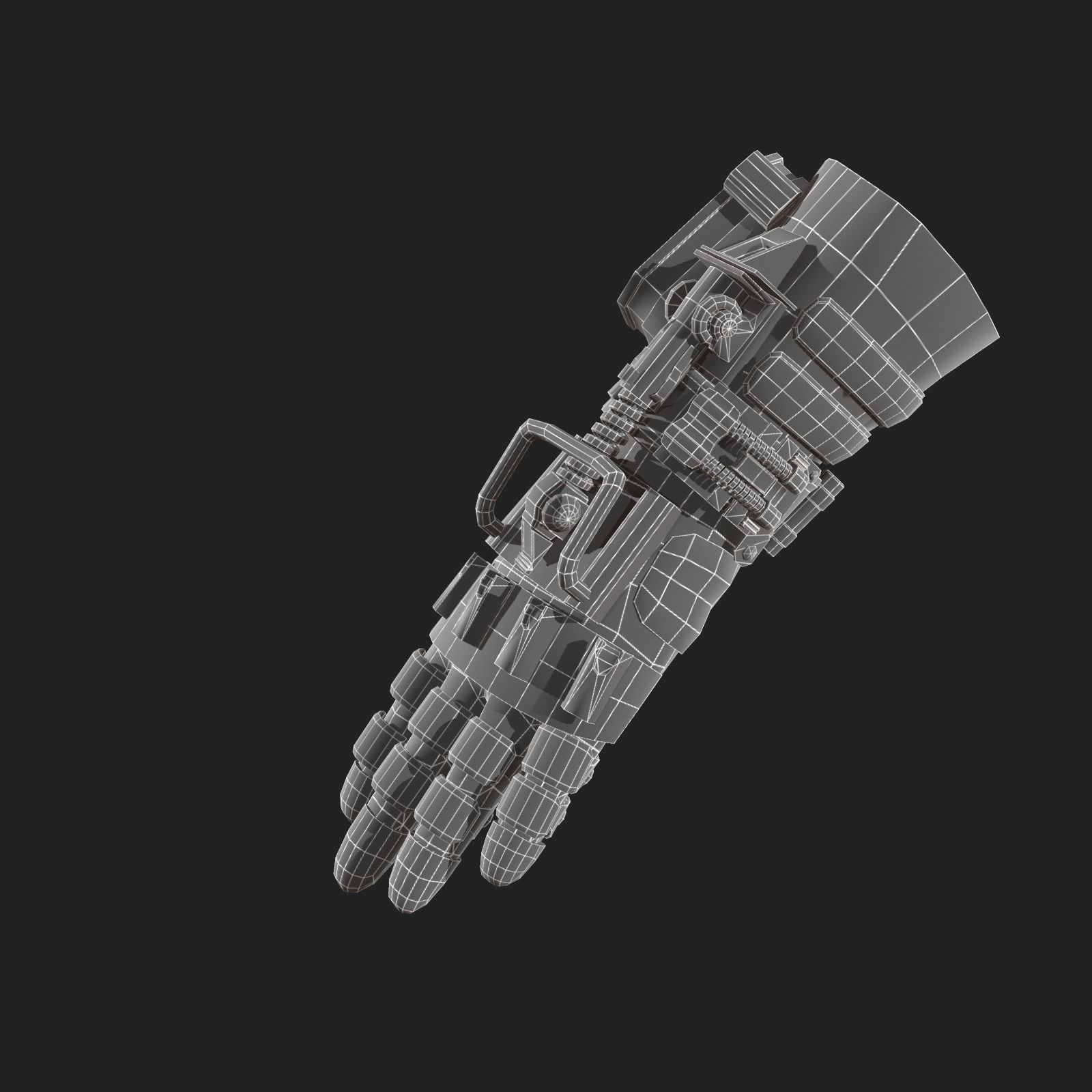 Scifi glove ver 10 Low-poly 3D model_5