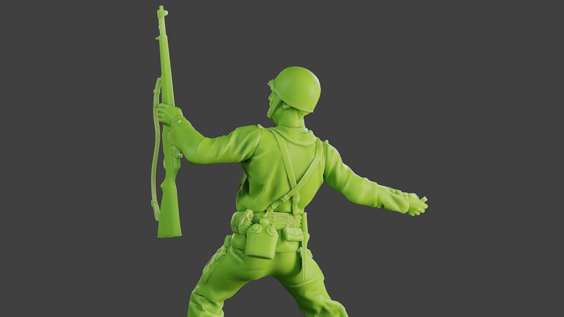 American soldier ww2 grenade A1 3D print model_26