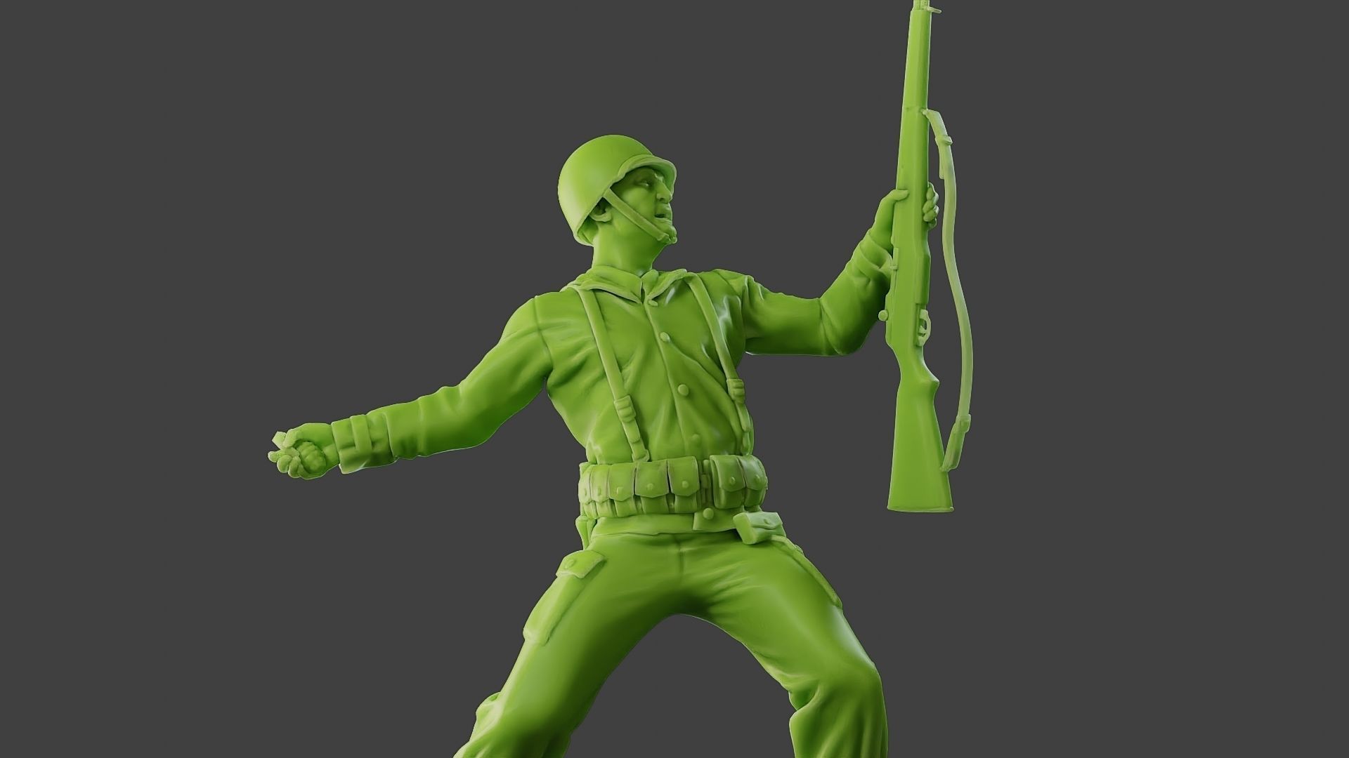 American soldier ww2 grenade A1 3D print model_29