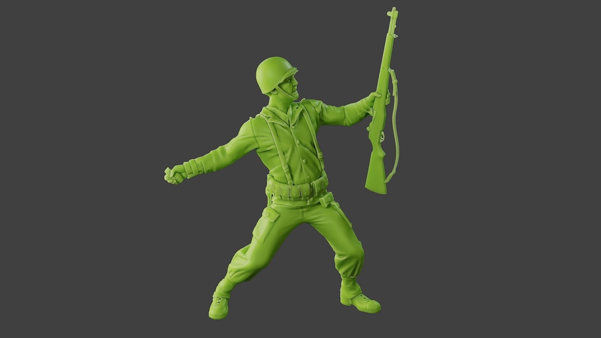 American soldier ww2 grenade A1 3D print model_30