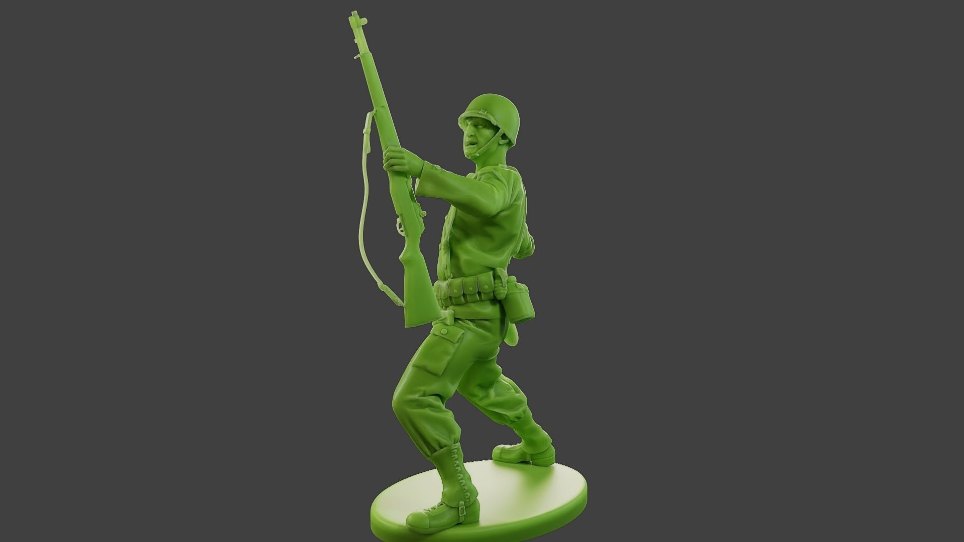 American soldier ww2 grenade A1 3D print model_2