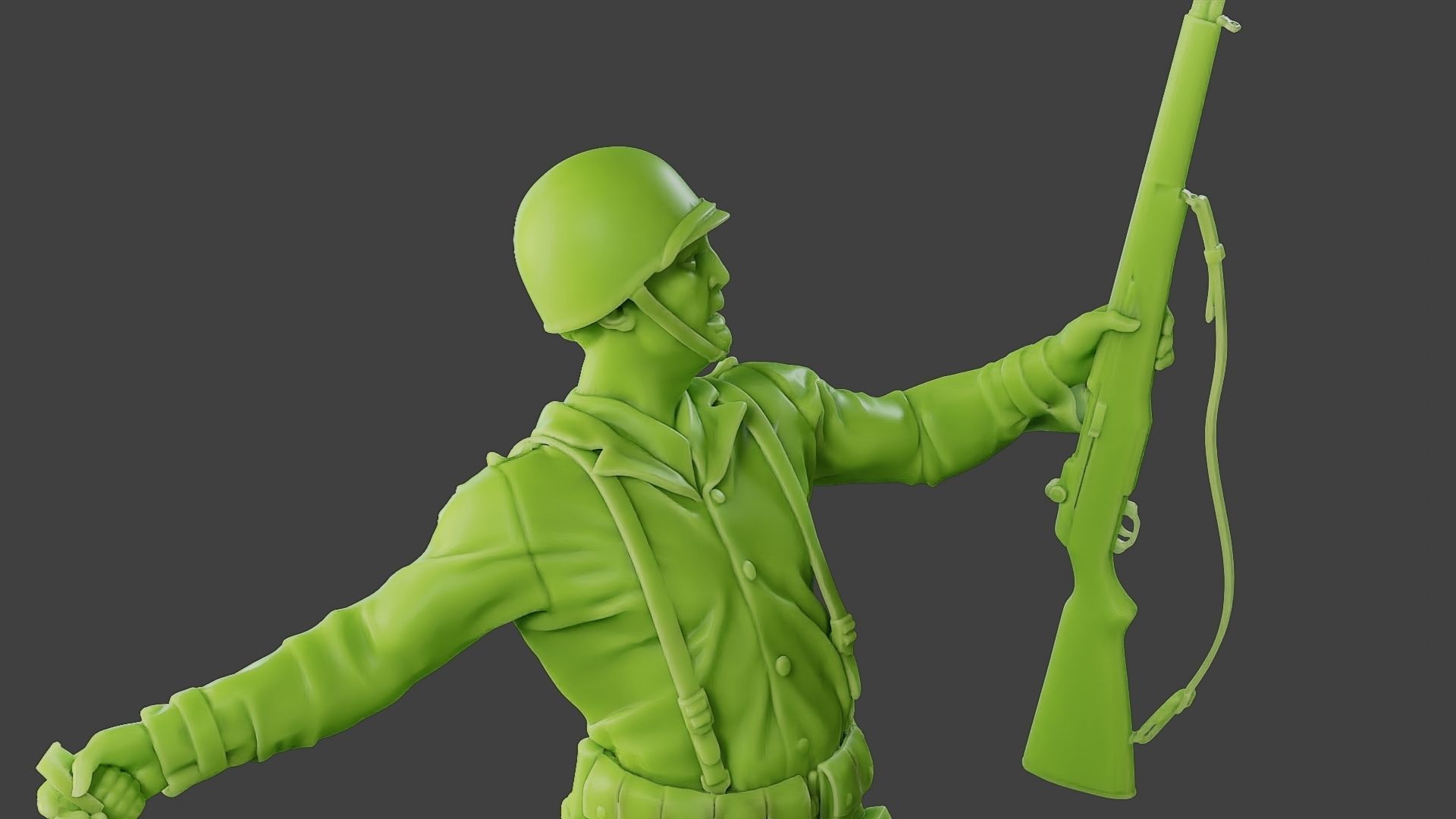 American soldier ww2 grenade A1 3D print model_20