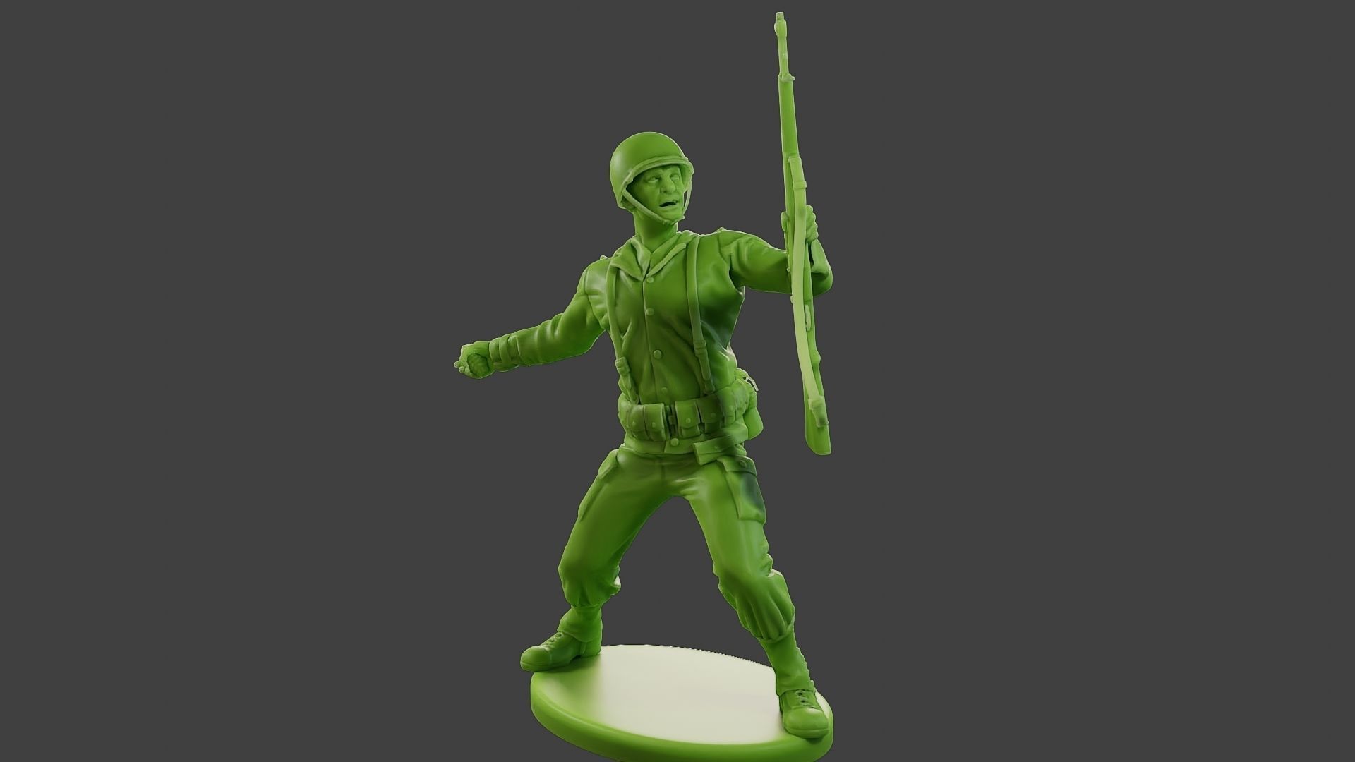American soldier ww2 grenade A1 3D print model_10
