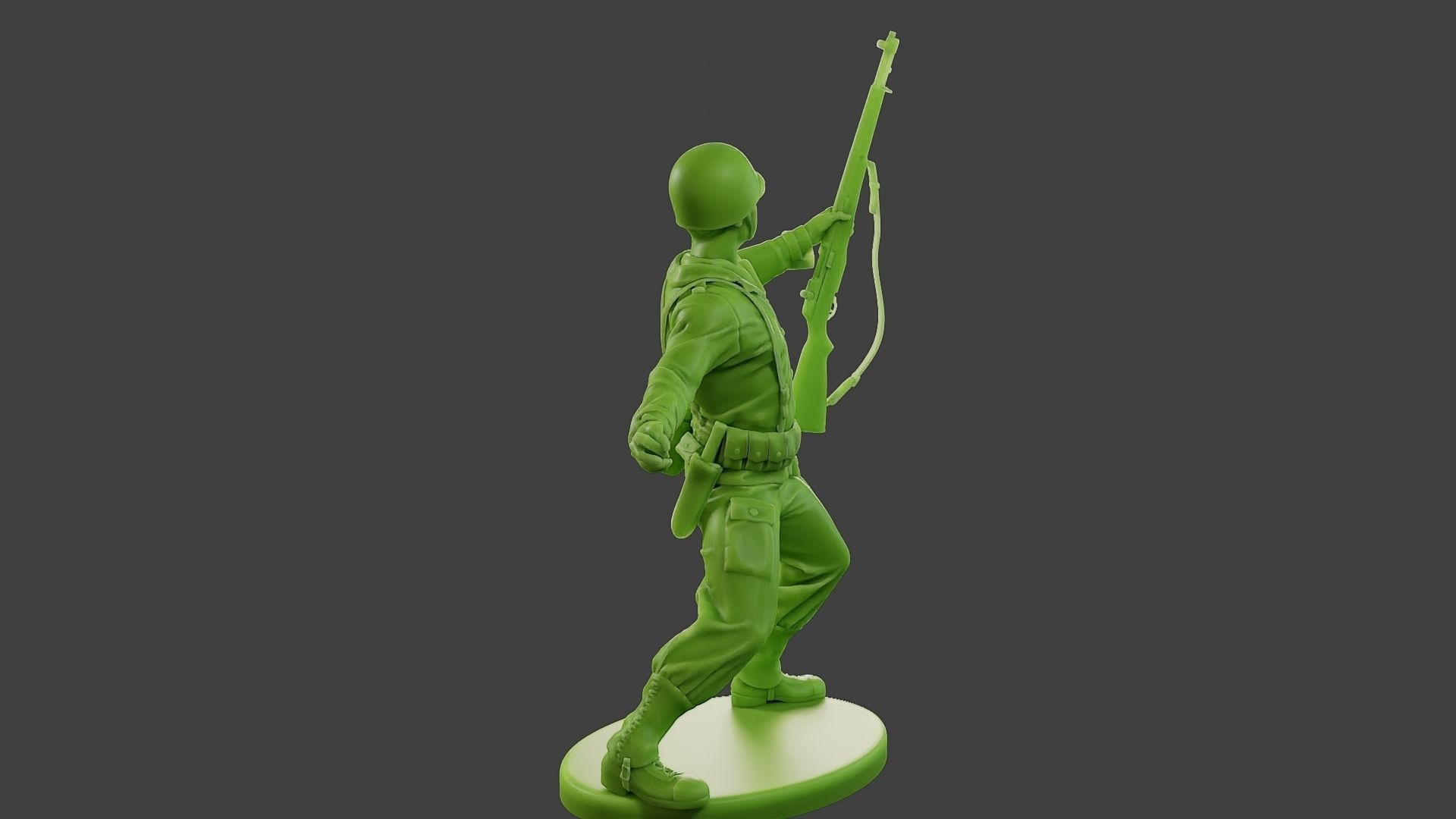 American soldier ww2 grenade A1 3D print model_7