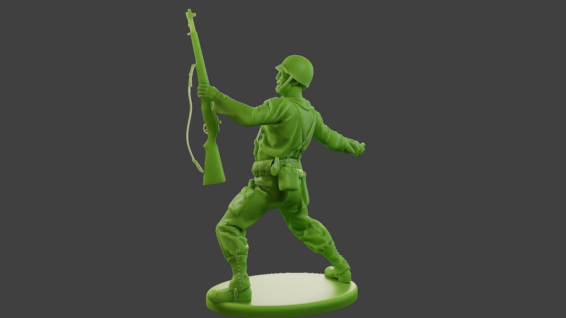 American soldier ww2 grenade A1 3D print model_3