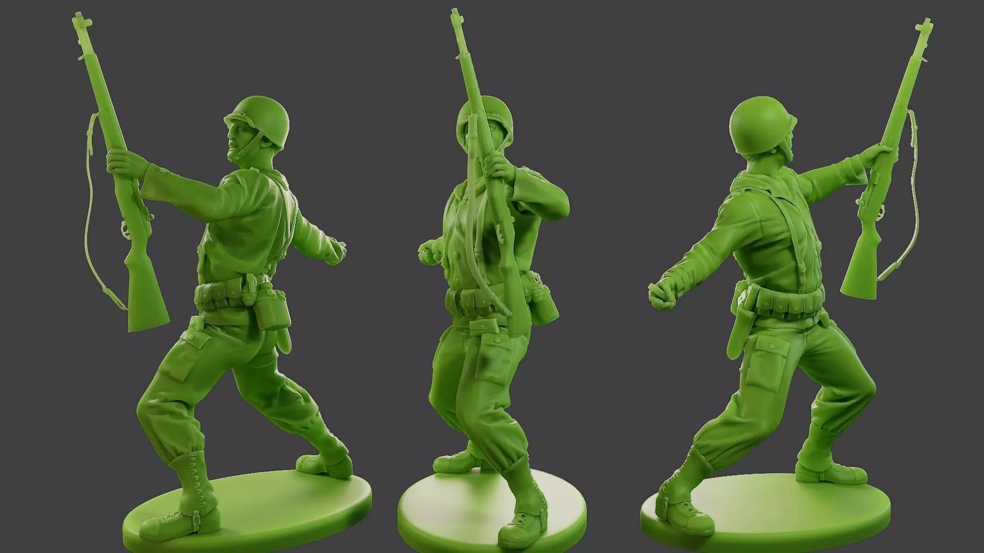 American soldier ww2 grenade A1 3D print model_0
