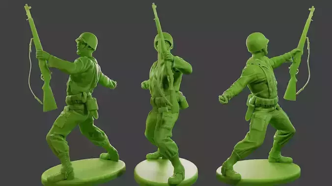 American soldier ww2 grenade A1 3D print model