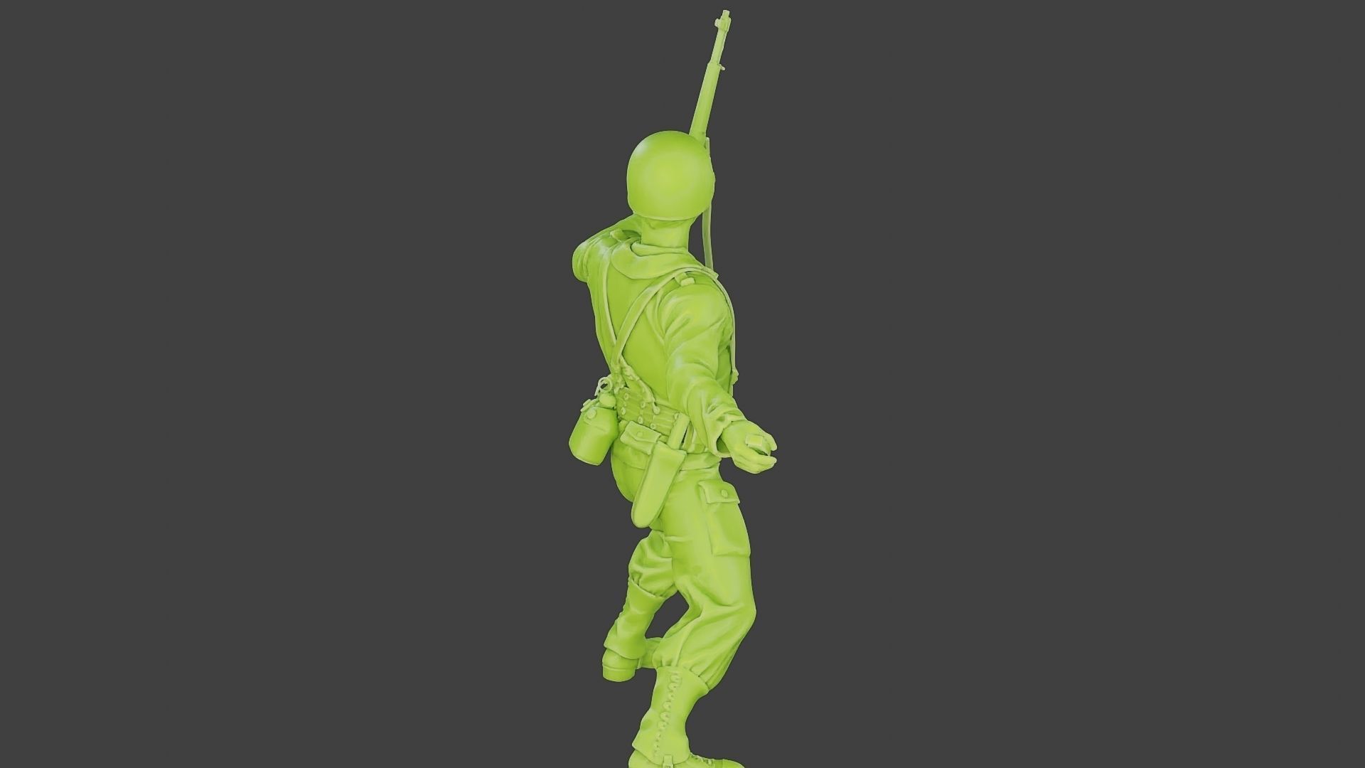 American soldier ww2 grenade A1 3D print model_25